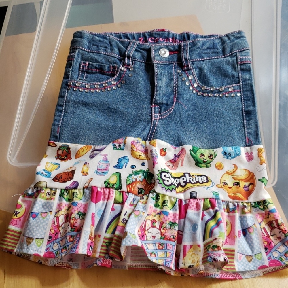 Handmade sz 4 sparlle shopkins skirt new